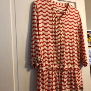 4 for $15 Pink and cream tunic top